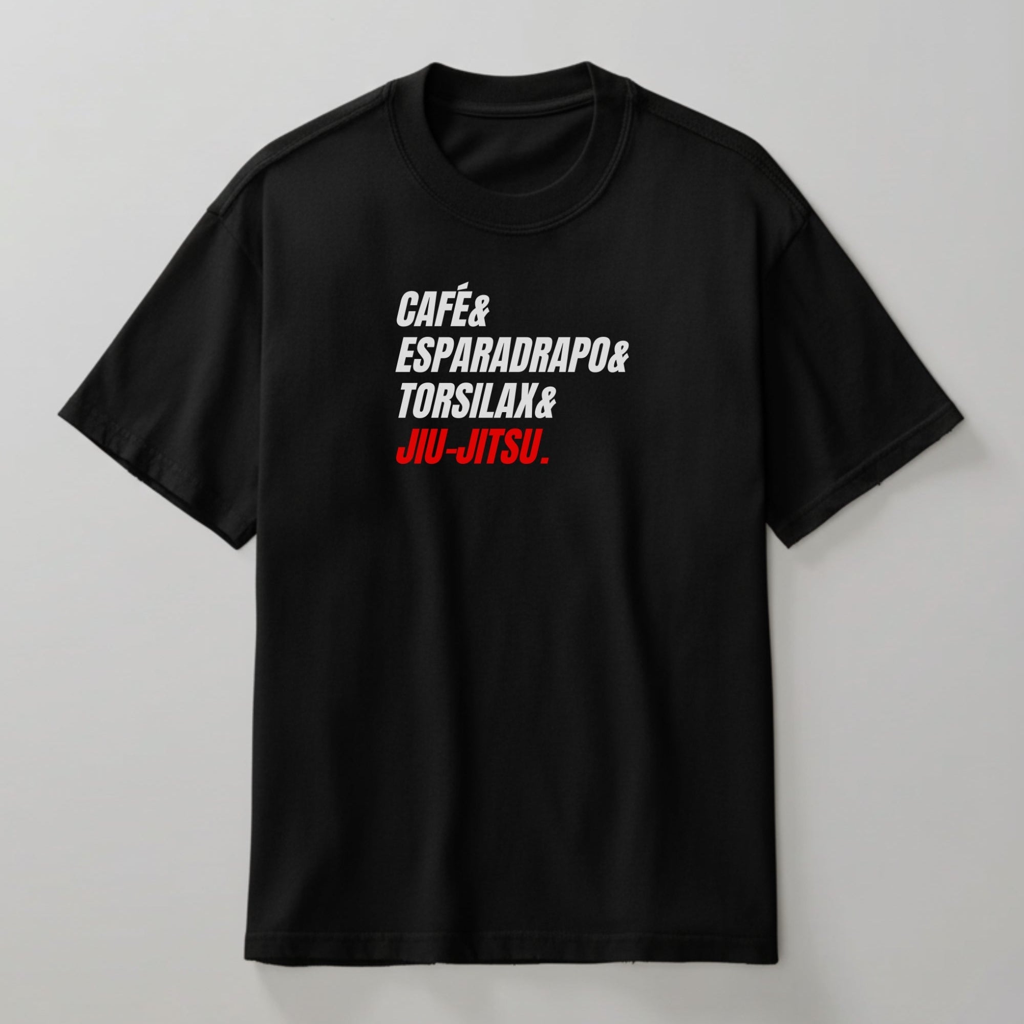 Camisa Café Esparadrapo Torsilax e Jiu-Jitsu